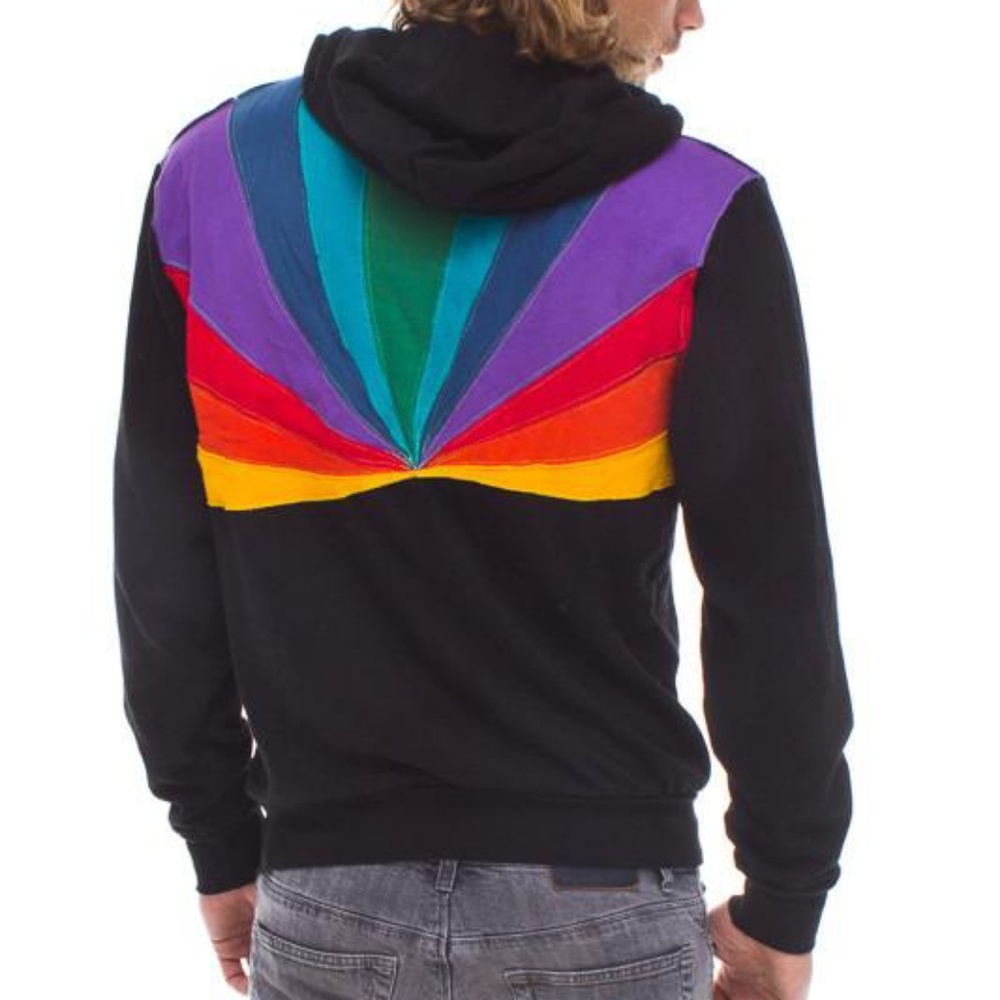 Aviator Nation Purple Sunburst zip hoodie